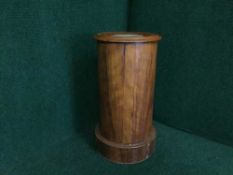 A Victorian mahogany marble topped pot cupboard