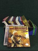 Two boxes of assorted LP records and boxed sets - classical etc