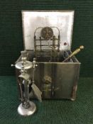 An Arts and Crafts copper fire curb,