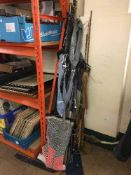 Five bundles of assorted fishing rods - spinning rods,