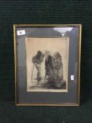 Edmund Blampied : (1886-1966) The Old Complaint (Three Old Parties) (Arnold & Appleby 139),