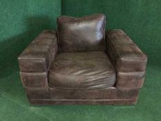 A contemporary over sized armchair