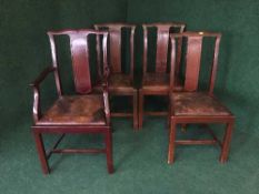 Four Edwardian dining chairs