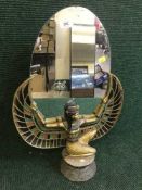 A contemporary dressing table mirror