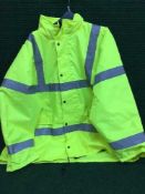 A bag of Port West high viz jackets and a box of waistcoats