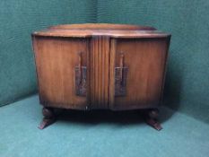 A 1930's oak sideboard