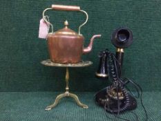 A reproduction candlestick telephone,