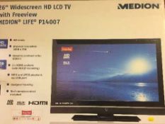 A boxed Medion 26 LCD Tv