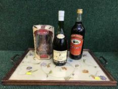 A three piece Meissen china clock garniture