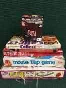 A large quantity of assorted vintage board games, jigsaws, Jaguar XJS modeling kit,