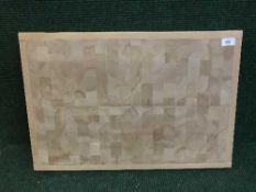 A pine butcher's block top