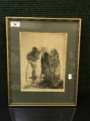 Edmund Blampied : (1886-1966) The Old Complaint (Three Old Parties) (Arnold & Appleby 139),