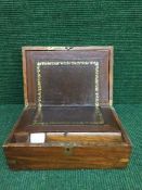 A Victorian mahogany brass bound writing box