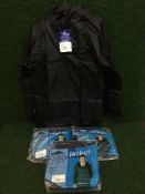Two boxes of Port West waterproof jackets and trousers