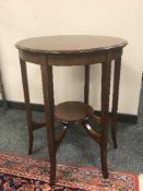 A Victorian inlaid mahogany occasional table