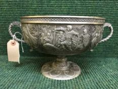 A Franklin Mint pewter twin handled bowl - The Excaliber Legend of Camelot by David Cornell