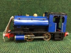 A scratch built model steam locomotive