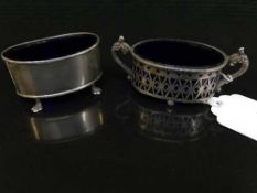 A silver salt, Walker and Hall, Sheffield, together with another by Ker and Phillips,