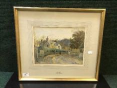 Thomas Swift Hutton : Corbridge, watercolour, signed, dated 1891, framed.