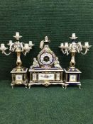 A mahogany twin-handled serving tray and a bottle of Four Bells Navy rum (one litre),