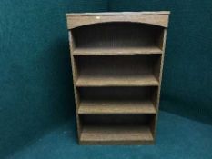 A set of oak effect open shelves