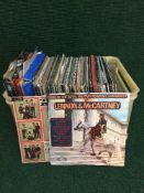 Two boxes of LP records, 45's, - Frank Sinatra, The Wurzels,
