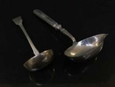 A silver fiddle pattern ladle, Glasgow 1824,