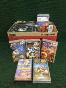 A good collection of Dr Who video cassettes and annuals