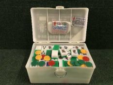 A boxed Mah Jong set