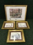 A quantity of framed pictures and prints - Framed photographs of the tall ships,