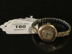 A lady's early 20th century 9ct gold wristwatch, the movement signed Admiralty,