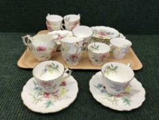 A tray of Aynsley bone china tea service