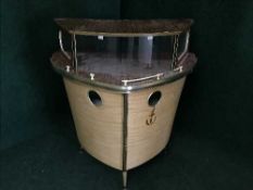 A cocktail bar modelled as a boat