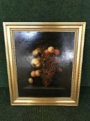 An early 20th century gilt framed panel - still life