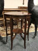 A Victorian inlaid mahogany circular occasional table