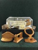 A cased Singer electric sewing machine,