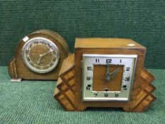 Two mantel clocks