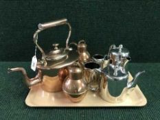 A tray of copper kettle,