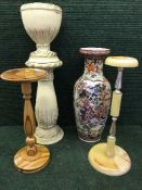 A smoker's stand, pine plant stand,