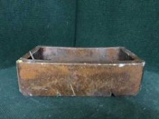 Three small stone glazed plant troughs by Jameson & Son, Corbridge,