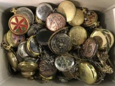 A box of contemporary pocket watches