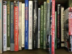 A box of books relating to railways