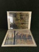 A gilt framed signed print - Bloomsbury square, together with a mahogany framed print depicting St.