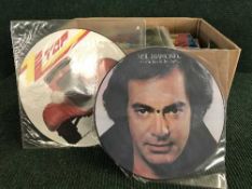 Two boxes of LP records and music related books - Prince,