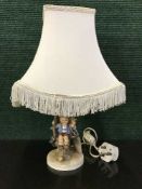 A Hummel apple tree boy table lamp