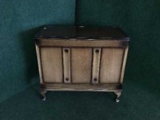An oak blanket chest