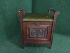 A Victorian mahogany piano stool