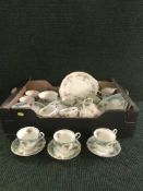 A box of Duchess June Bouquet bone china tea service together with one other