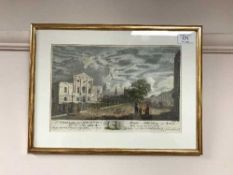 After William Beilby : The Assembly Rooms, Newcastle upon Tyne, steel engraving with hand colouring,