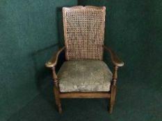 An early 20th century begere back armchair